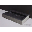 Forzalaqua Palermo lavabo 80,5x51,5x9cm Rectangulaire 1 trou de robinet Pierre naturelle Granit ciselé SW67900